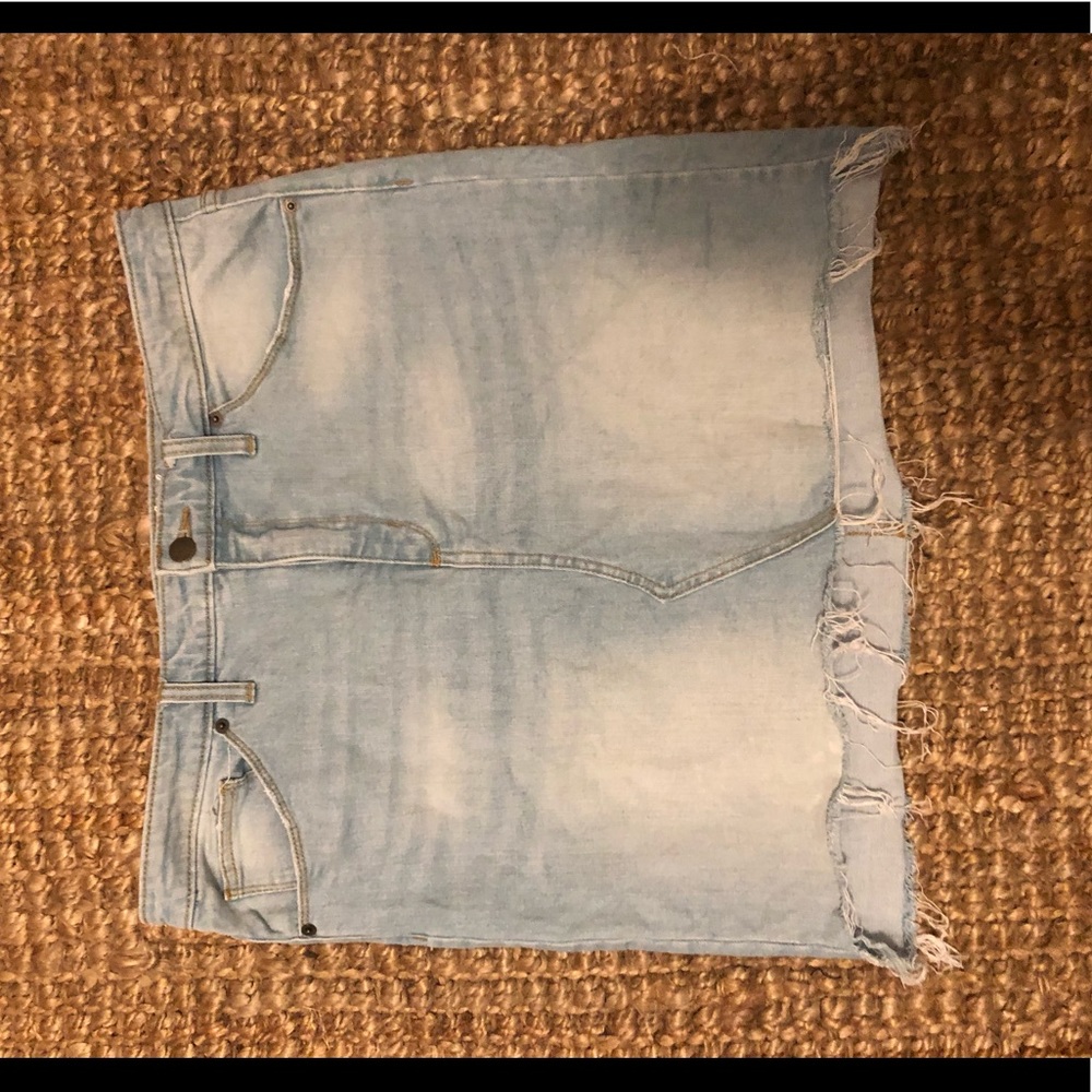Cutoff Denim Skirt